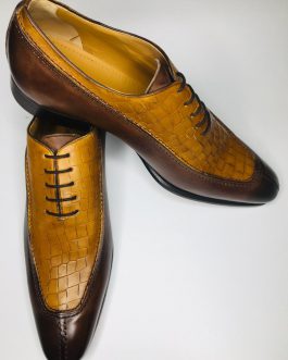 Andrea Nobile hands crafted lace up Oxford all leather