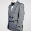 Double Breasted Houndstooth Suit1