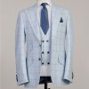 Light Blue Plaid Suit2