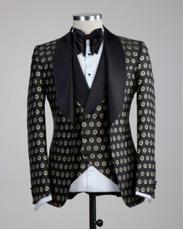 Tuxedo black Golden spots with Vest