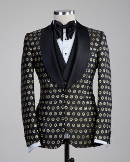 Tuxedo black Golden spots with Vest