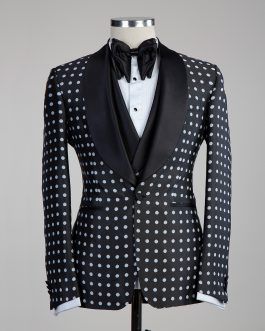 Tuxedo black white spots with Vest