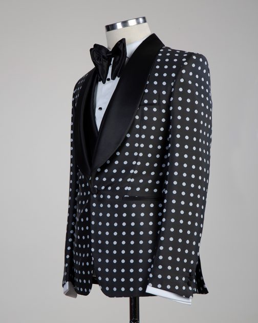 Tuxedo black white spots with Vest2