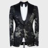 Tuxedo night blue suit with gold patterns1