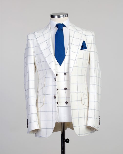White Plaid Suit1