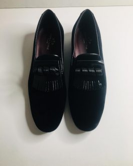 Andrea Nobile loafer black patent leather with suede
